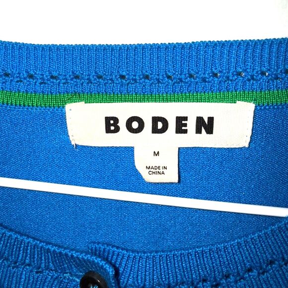 Boden Catriona Cotton Cardigan Sweater - Light Blue M - Picture 6 of 8